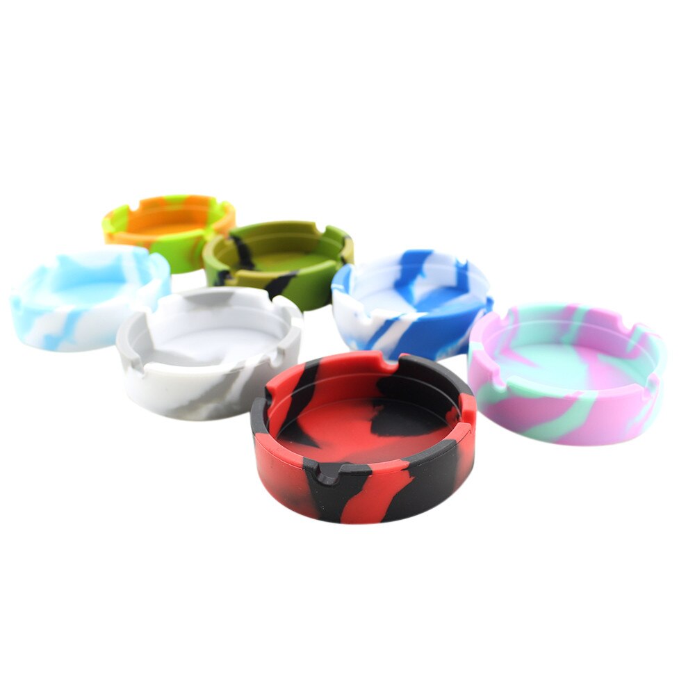 Silicone Ashtray Premium Silicone Rubber High Temperature Heat Resistant Round Ashtray