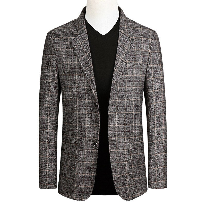 Fgkks märke män blazers vår höst herr slim fit trend vild kostymjacka ledig kavaj hane