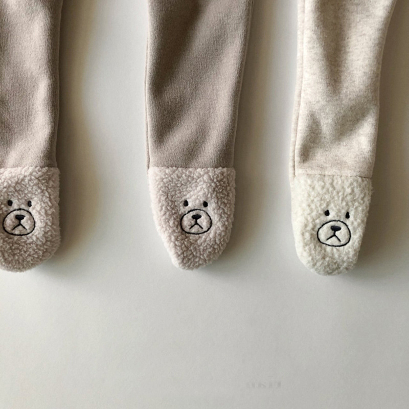 2021 nova moda bebê urso meia-calça bonito dos desenhos animados infantil menina leggings inverno criança quente pp calças meninos velo leggings 0-24m