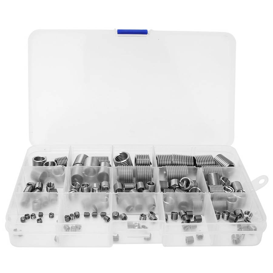 120Pcs Wire Threaded Insert Stainless Steel Thread Repairing Tool M3-M12 Thread Repair Wire Sleeve