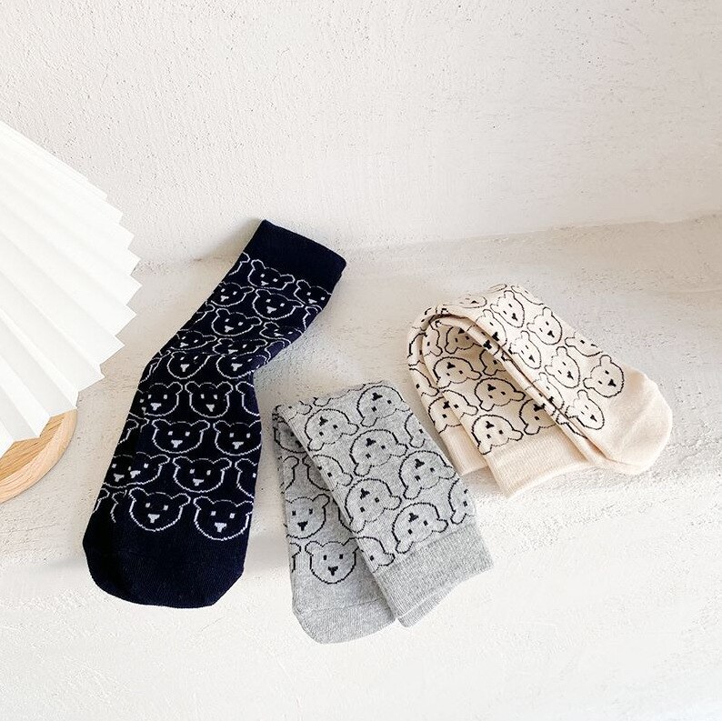 8812 Ins Koreaanse Versie Tij Sokken Kinderen Kalf Sokken Herfst Winter Cartoon Jongens En Meisjes 'Straight Board Sokken