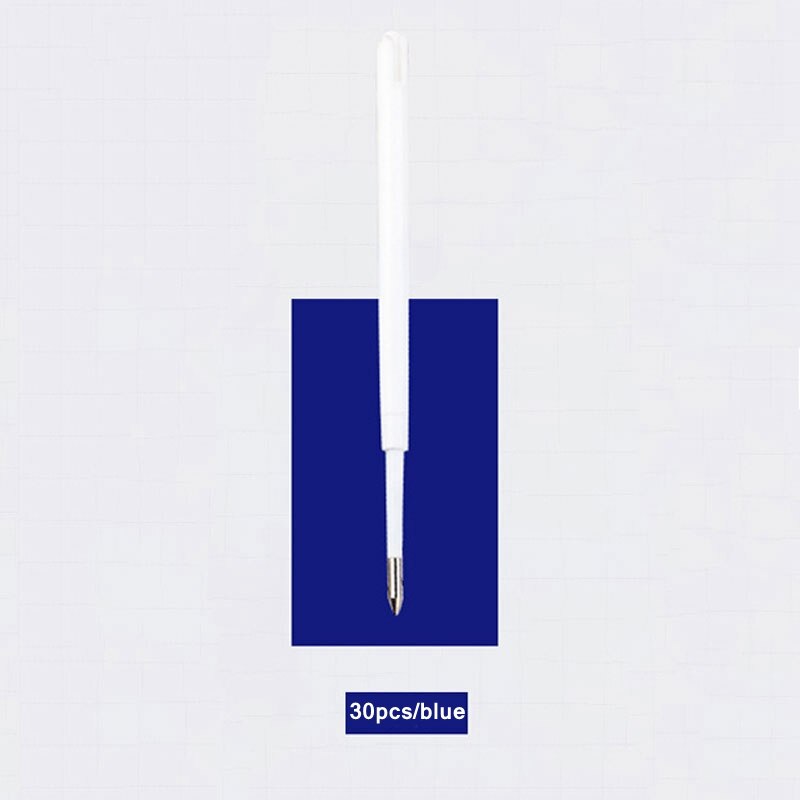 30pcs/Set Ball Point Pen Refill Blue Black Ink 1.0mm European Standard G2 Ballpoint Pen Refill Rod for Pens Writting Parts: 30pcs-blue