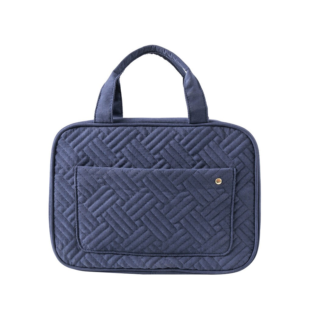 Borse da viaggio abbigliamento impermeabile deposito bagagli borsa da trucco cosmetica da viaggio resistente all'acqua custodia da toilette con gancio: Blu