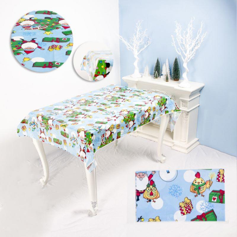 Kerst Desktop Levert Pvc Xmas Gedrukt Wegwerp Tafelkleed Voor Thuis Party Kerst Eettafel Decoraties: 05