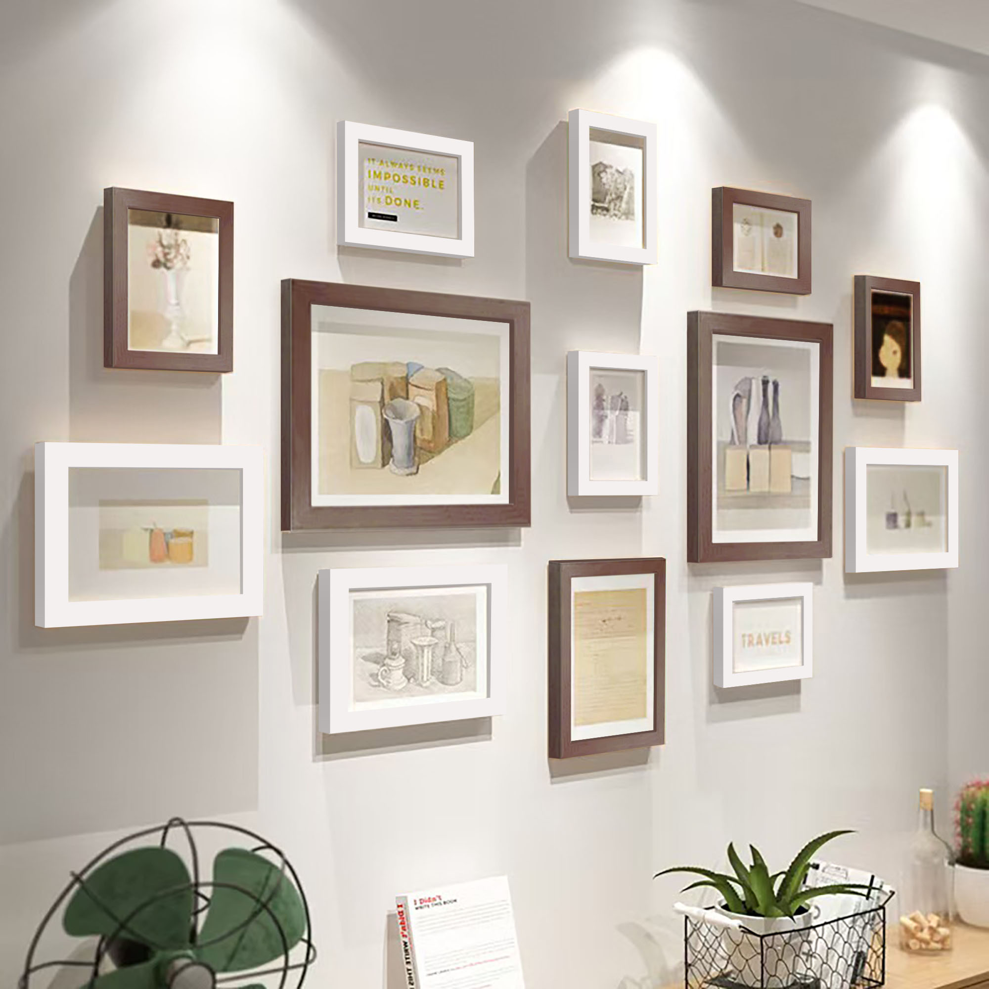 13pcs Wood Photo Frames for Wall Decoration items Home Office Festival Decoration Commemorative Picture Frame