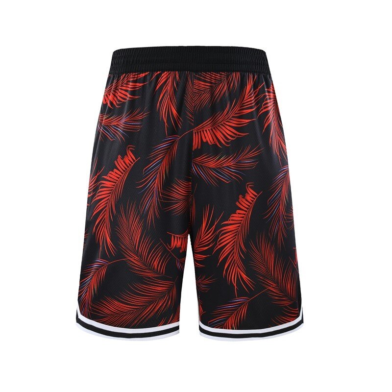 HOWE AO Men Casual Shorts Printed Joggers Short Sweatpants Drawstring Hip Hop Slim Workout Shorts