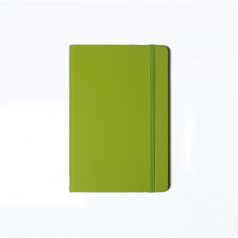 A6 size Notebook PU Leather Cover Diary Planner Paper Note Book Category Pages Stationery Notepad Note Pad Lined: green