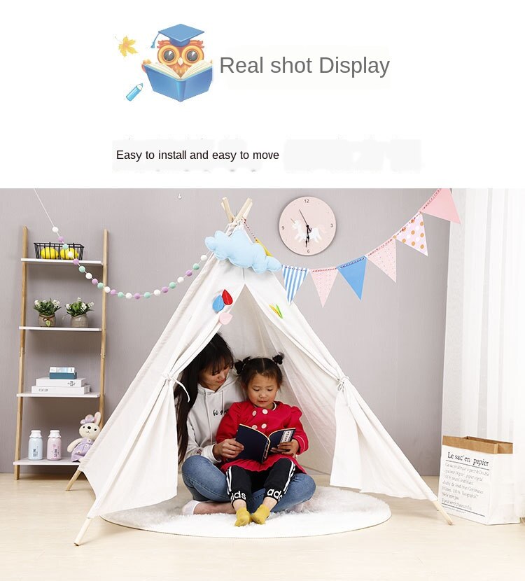 Kinderen Tent Indian Indoor Speelhuis Prinses Baby Photo Props Wigwam Voor Kinderen Speelgoed Teepee Thuis Tipi