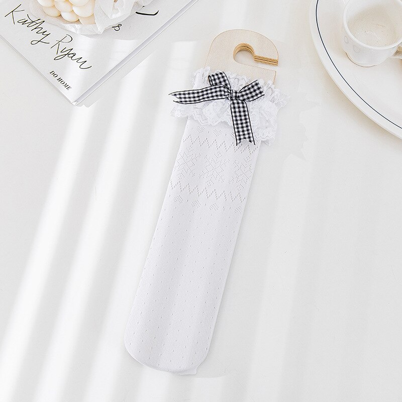 Sporty Zwarte Kousen met Witte Strepen