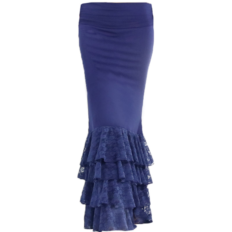 Robe de danse espagnole, tenue de pratique de Flamenco, multicouches, ENN01