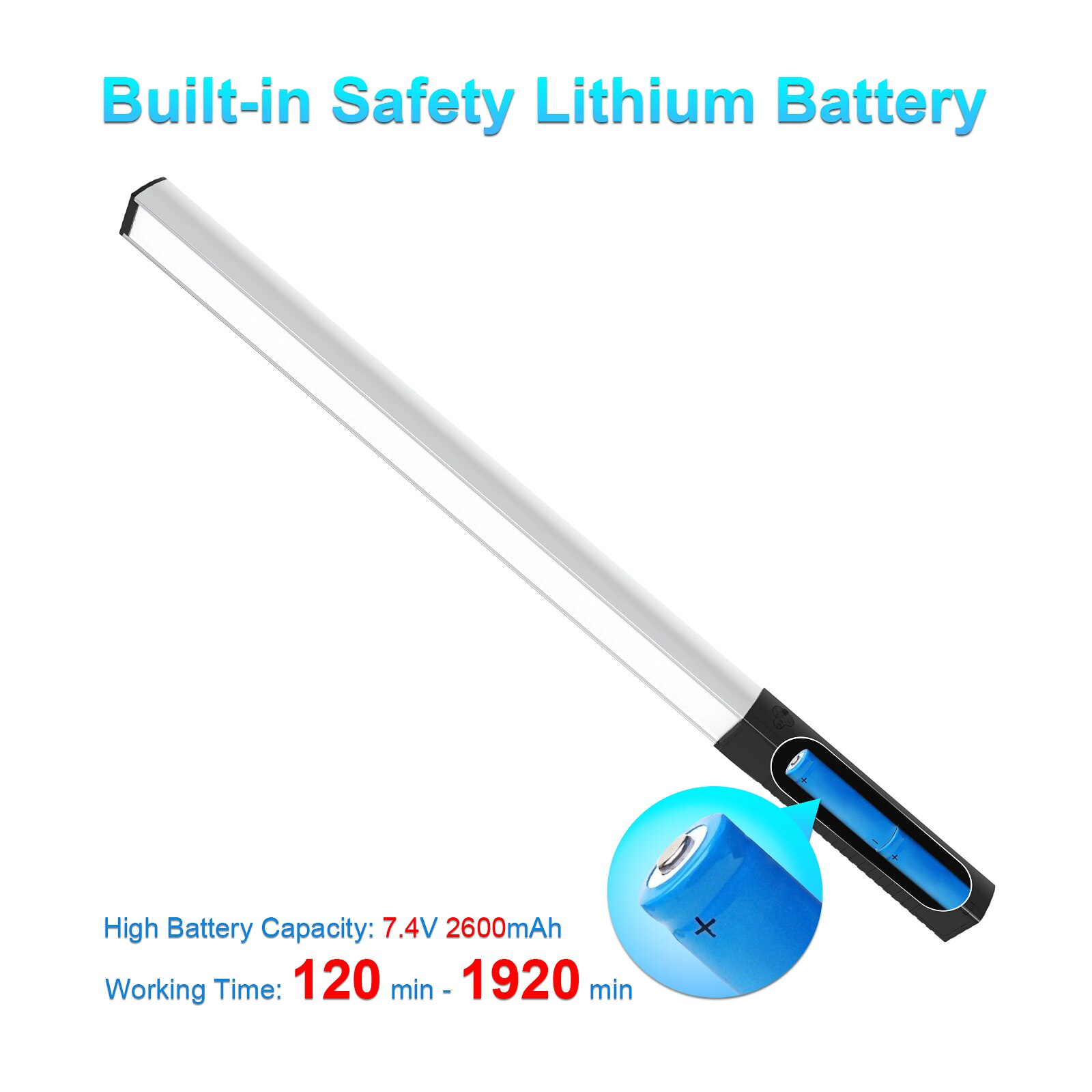 Päivitetty luxceo  q508a led valosauva putki kädessä pidettävä rgb pavotube valokuvaus video valokuva valaistus kaukosäädin 1000lm 2600 mah