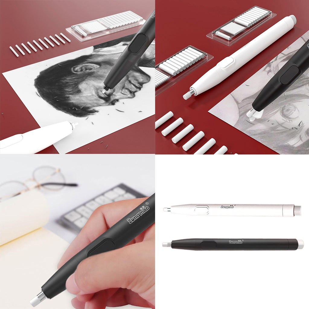 Battery Operated Electric Eraser Kit with Refills for Drawing Sketches