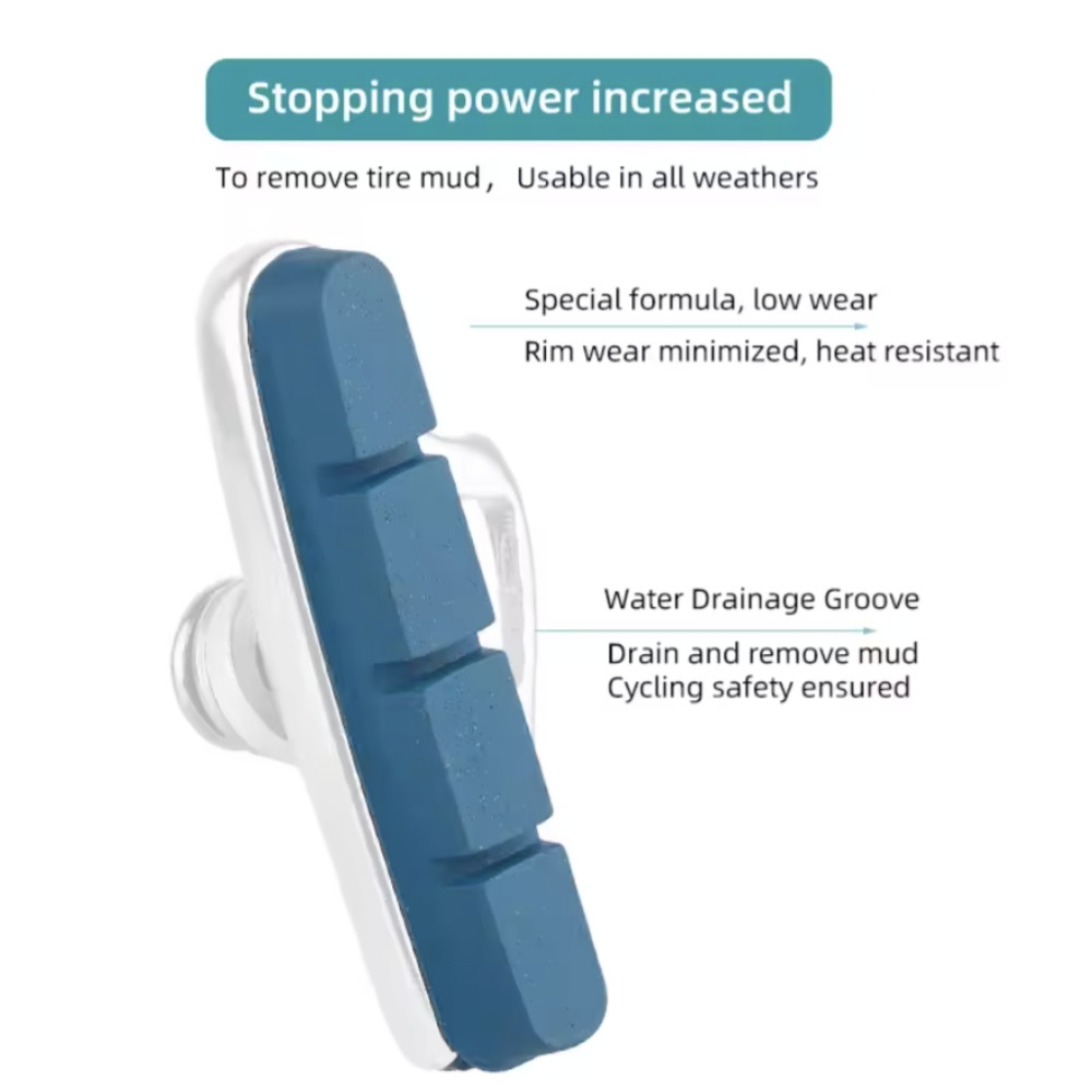 CNC fietsaccessoires, carbon velgremblokken, racefiets remmen remklauw blokschoenen, voor Shimano V/C remklauw, kurkhout