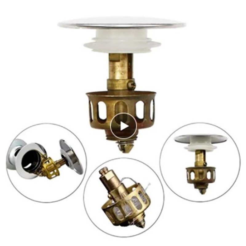 Pop-Up Afdruiprek Universele Wastafel Bounce Drain Pop Up Badkamer Gootsteen Lekkende Plug Keuken Accessoires Haar Catcher gereedschap