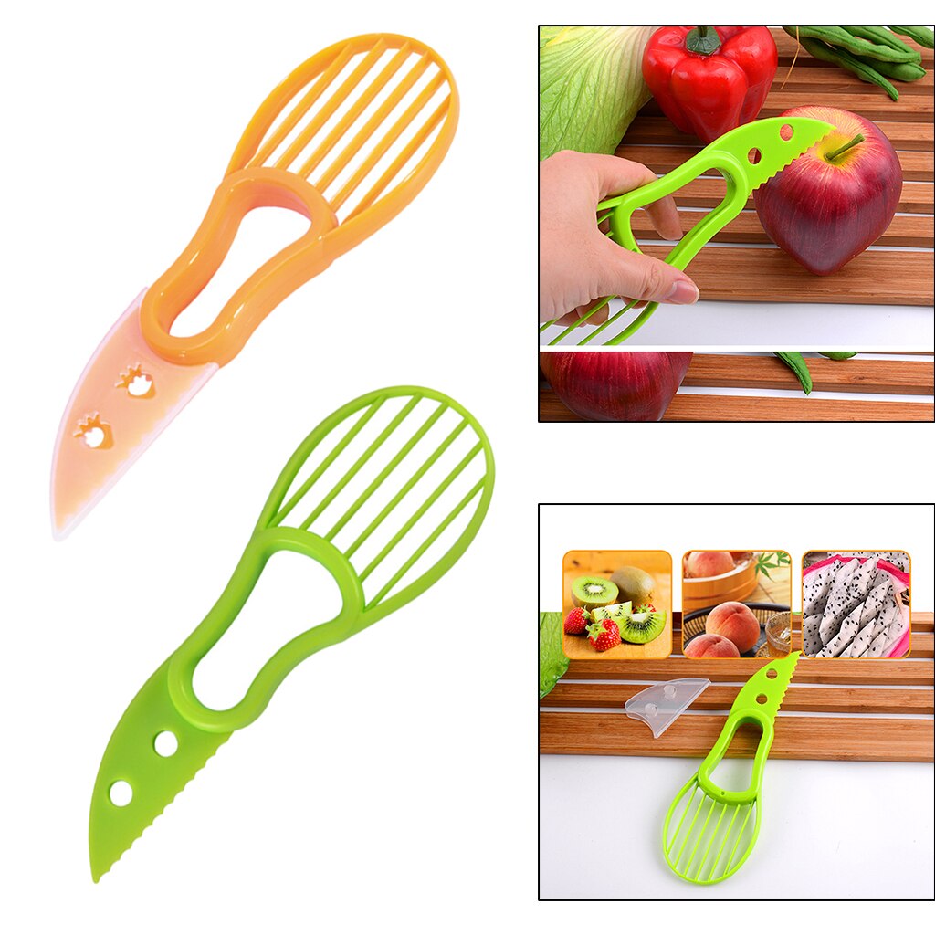 Avocado Slicer Shea Corer Boter Dragon Fruit Peeler Cutter Pulp Separator Mes Multifunctionele Groente Fruit Keuken Gereedschap