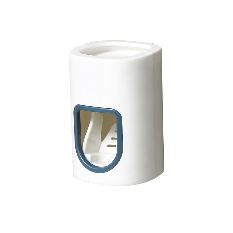 Punch-free Toothbrush Rack Porous Upside-down Draining Storage Box Toothpaste Squeezer Dispenser Bathroom Accessories: Toothpaste holder B