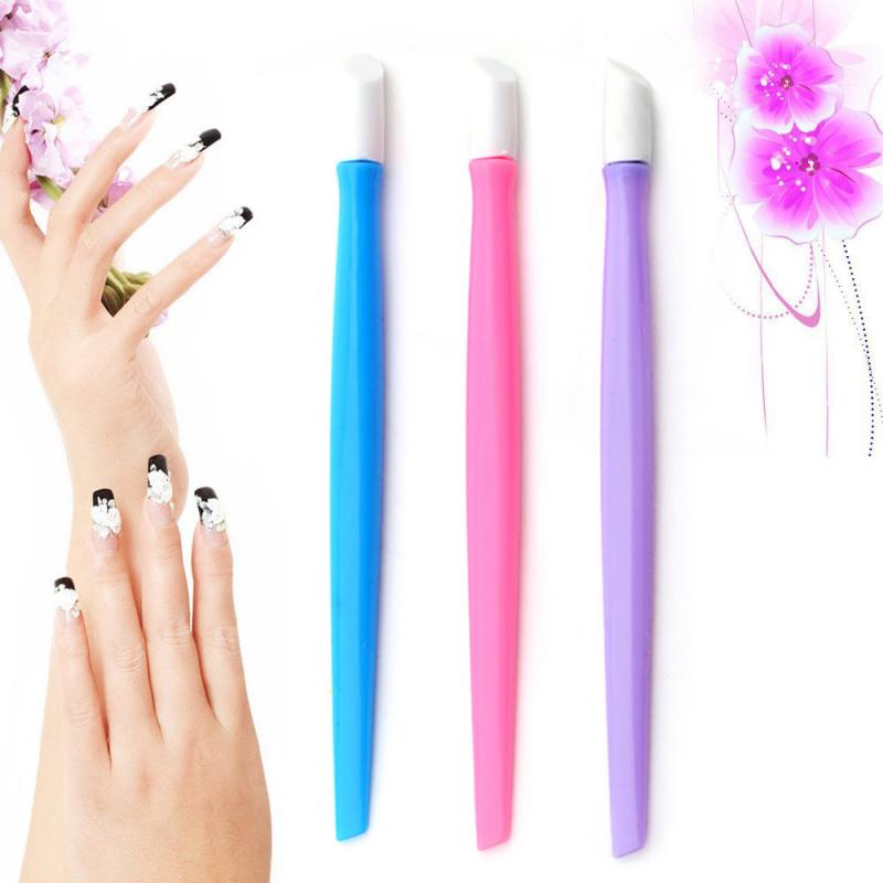 1PC Nail Cuticle Pusher Cuticle dead skin Remover Manicure Nail Art care Pedicure tool Random Color
