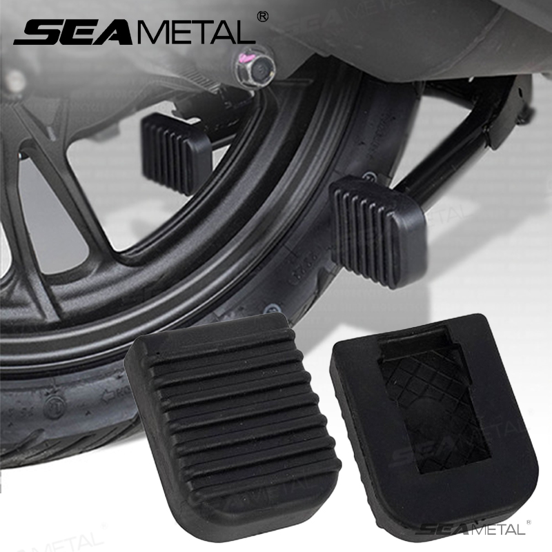 Seametal almofada de apoio para os pés da motocicleta almofada de borracha macia para scooter placa de base almofadas antiderrapantes suporte de base da motocicleta extensão pé