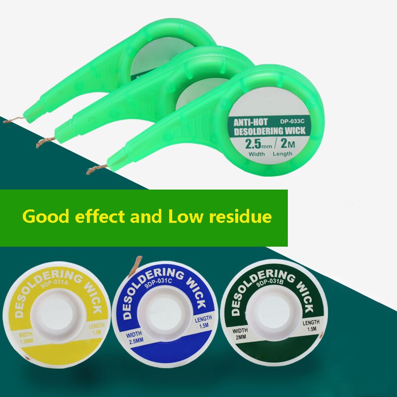 5pcs DP-033D Multi-function suction wick with tin removal with anti desoldering wick suction tool for tin suction wick