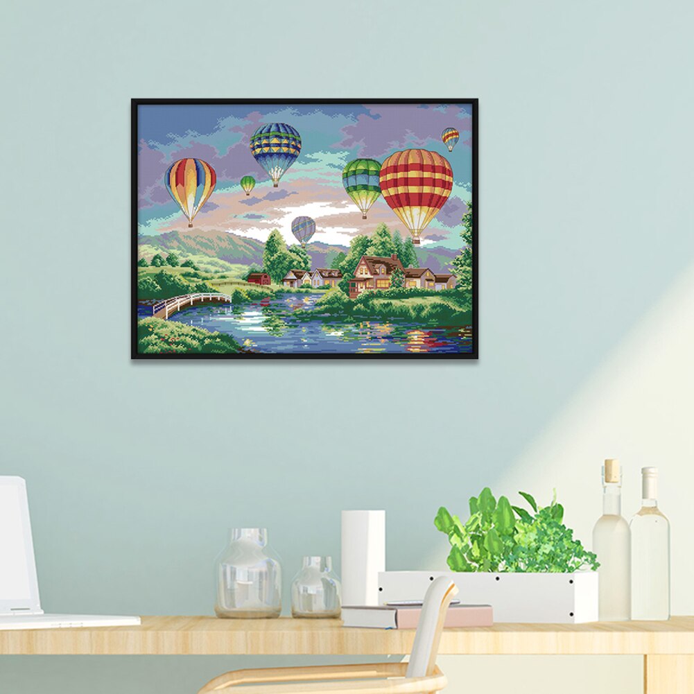 Canvas Kit Print Cross Stitch Wonderful Landscape 11CT Needlework DIY Stamp Interior Decoration Chinese Style Cross Stitch