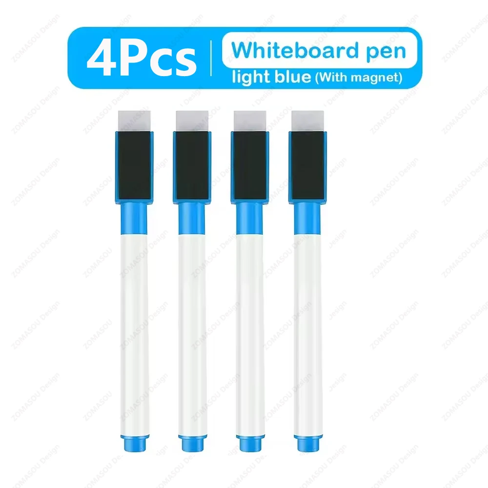 1-48Pcs Magnetic Erasable Whiteboard Pen Color Options Numbering Stationery Office Teaching Supplies for Blackboard Student Note: light green