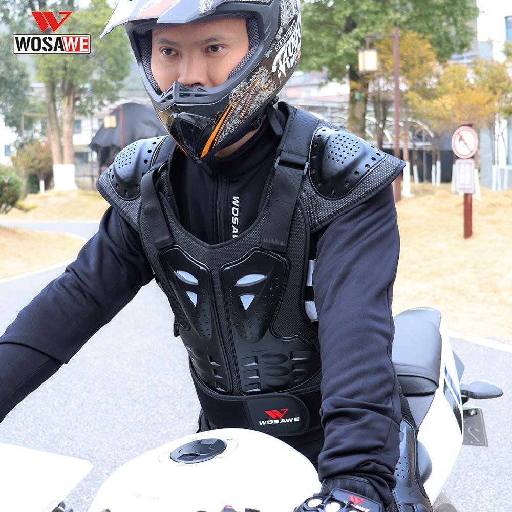 WOSAWE Adult Full Body Protection Sports Back Support Snowboard Ski Cycling Motocross Vest Jacket Elbow Knee Pads MTB Suit