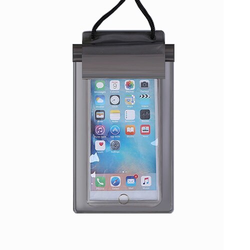 Universele Waterdichte Telefoon Case Voor Iphone 11 Pro Xs Max Xr X 8Plus 7 6S Samsung Mobiele Telefoon bag Cover Coque Water Proof Pouch: Black