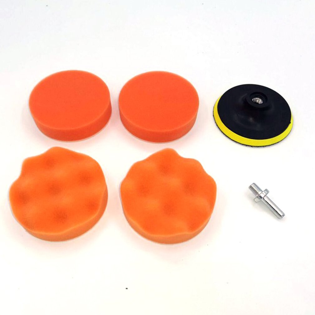Car Polishing Disc 7Pcs/Set Self-Adhesive Buffing Waxing Sponge Wool Wheel Polishing Pad For Car Polisher Drill Adapter