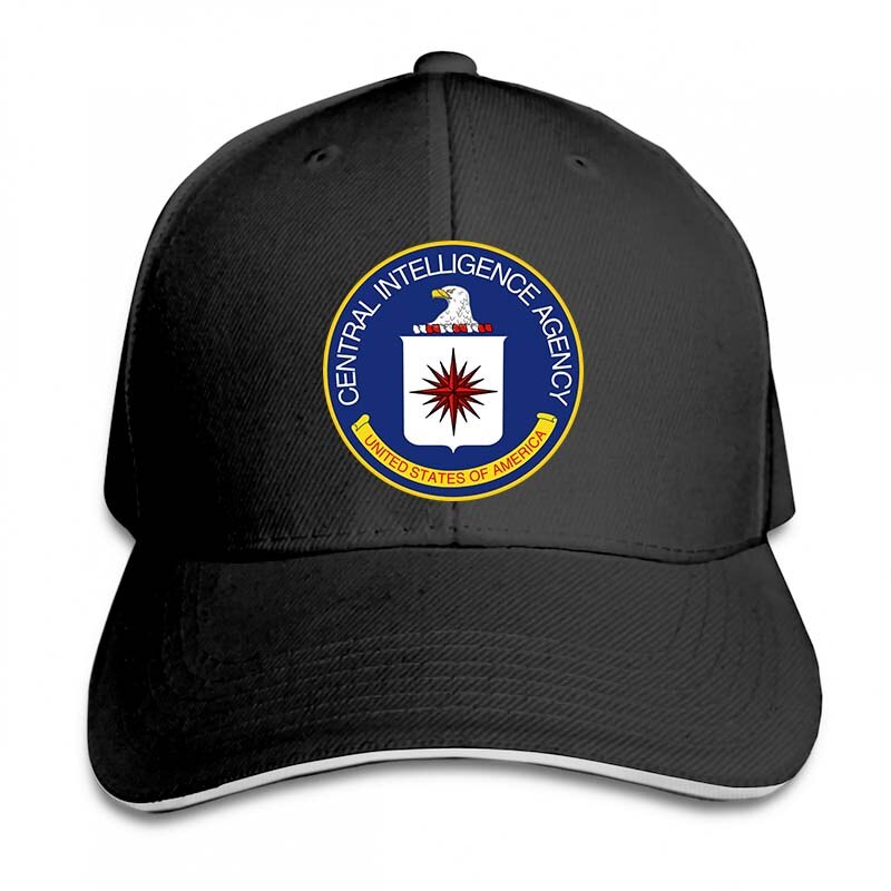 CIA Central Intelligence Agency USA Baseball cap men women Trucker Hats adjustable cap: 2-Black