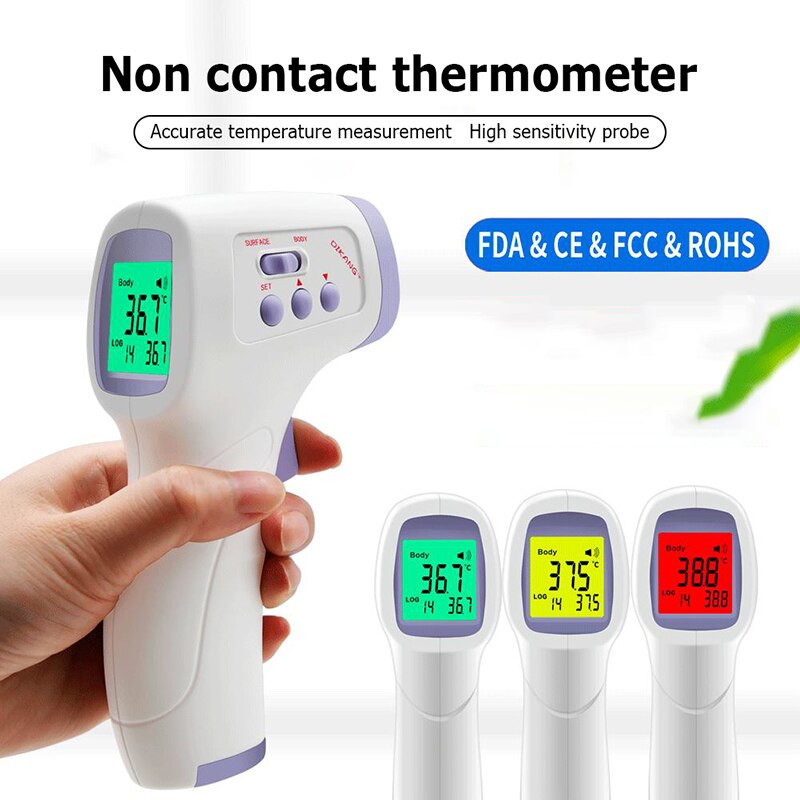 Voorhoofd Digitale Digitale Infrarood Thermometer Non Contact Digitale Lcd Temperatuur Koorts Meten Tool Voor Baby Volwassenen Thermometer