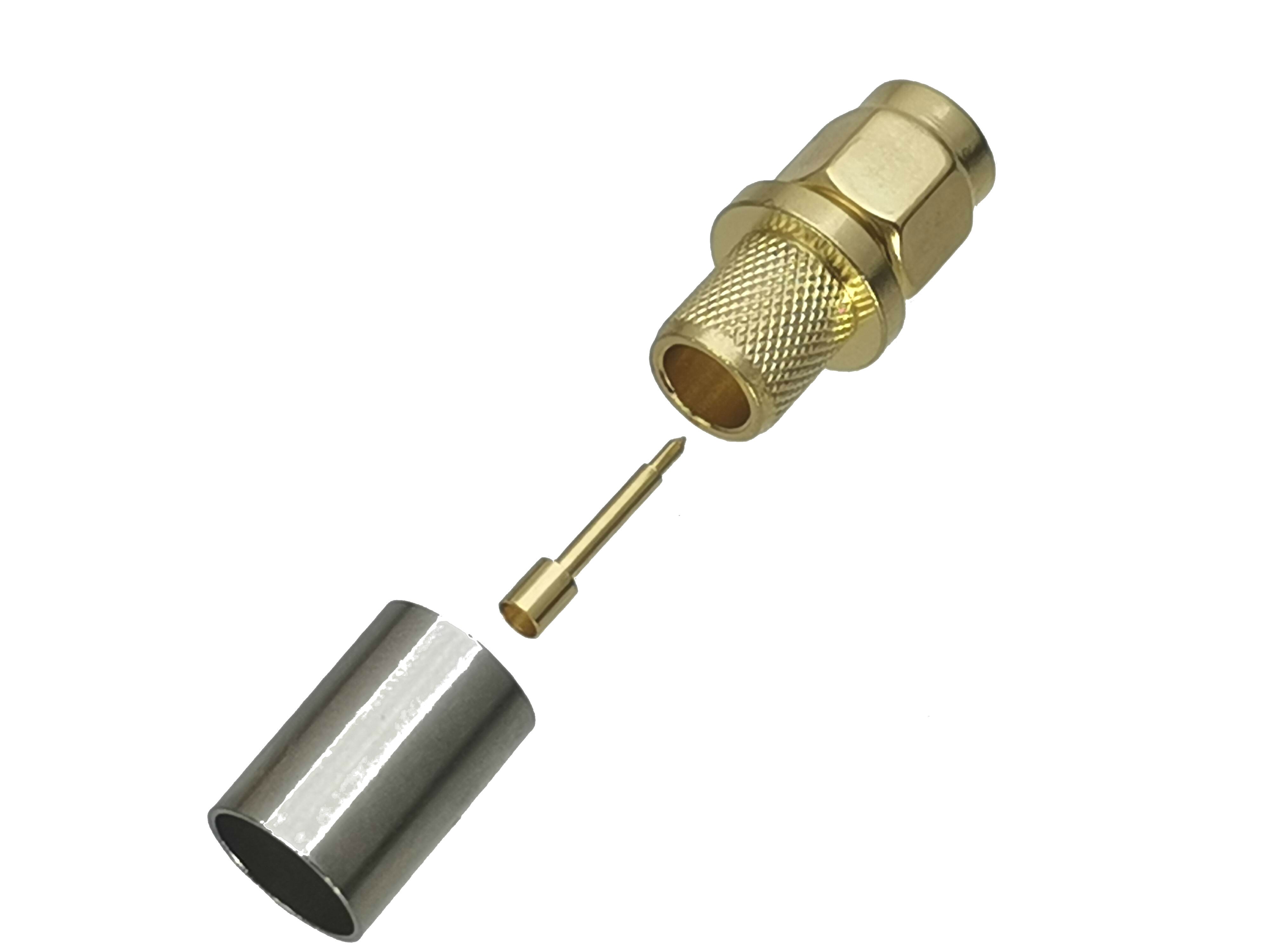 1Pcs Connector Sma Male Plug Crimp Voor RG5 RG6 5D-FB Kabel 50ohm Rf Adapter Coax Hoge Quanlity