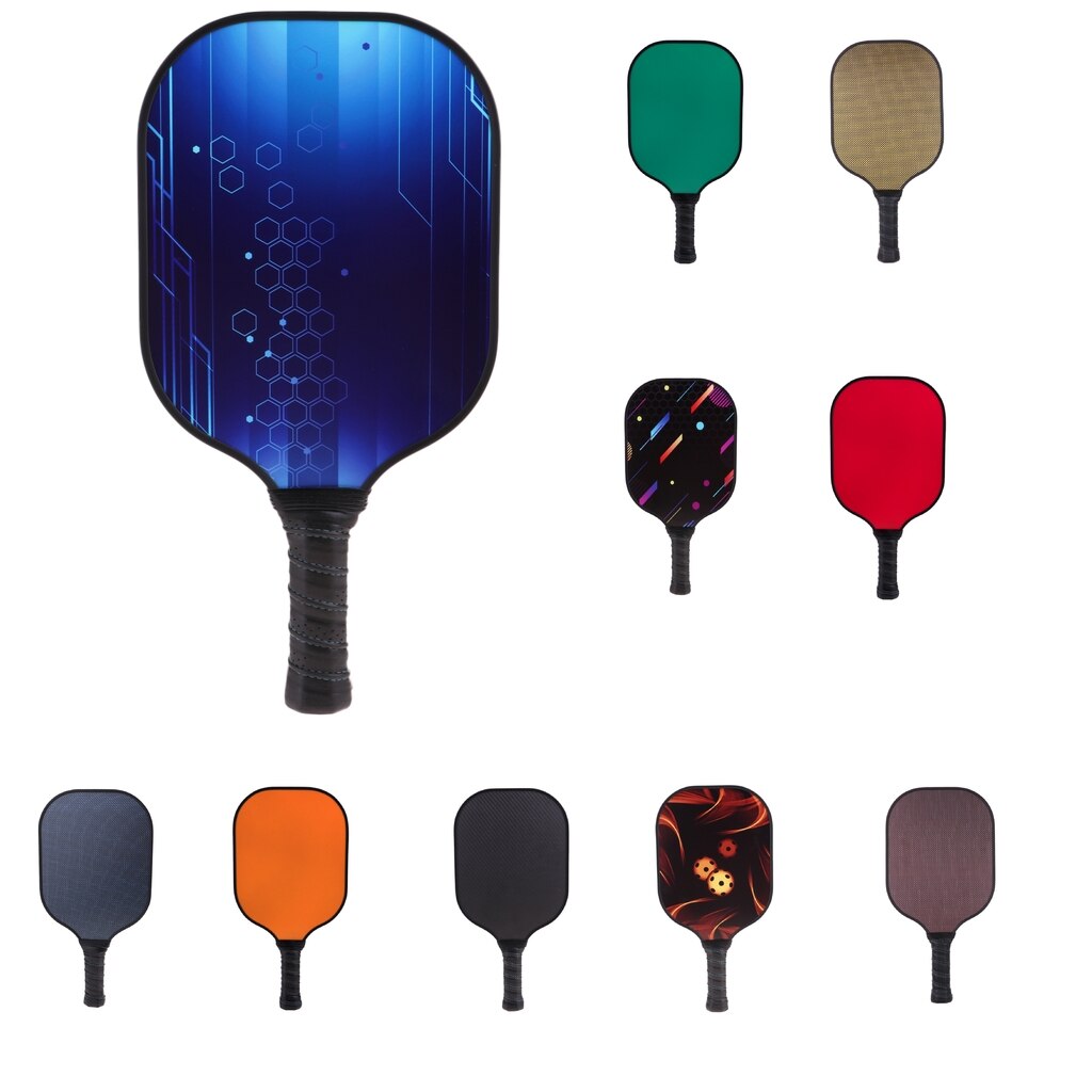 Deluxe Carbon Fiber Single Gym Sports Pickleball Paddle Racket - 10 Colors