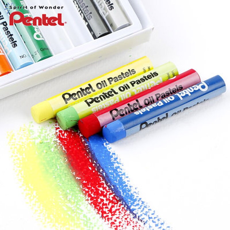 Pentel Oil Painting Stick 12/16/25/36/50 Colors Washable Painting Art Painting Color Pen Set PHN Non-dirty Hands Easy to Colour