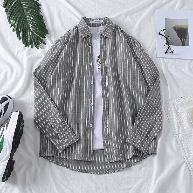 Camisa Masculina LUIGRAD Manga Longa - 100% Algodão Com 2 Bolsos | Conforto E Estilo Para O Dia A Dia