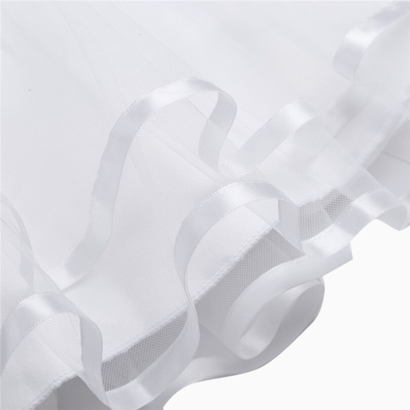 Iequel-vestido blanco para niña pequeña, ropa de infantil con lazo grande para primer cumpleaños, vestidos formales con tutú