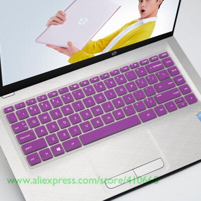 Silicone Toetsenbord Cover Skin Voor HP 14q-by001AX by002AX bu001TU bu001TX bu003TX bu101TX bu102TX 245 G6 245 G7 246 G6: Purple