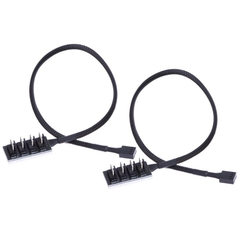 1 Female To 4 Male 4-Port Socket Power Cable For 4-Pin PWM Connector Cooling Fan Whosale