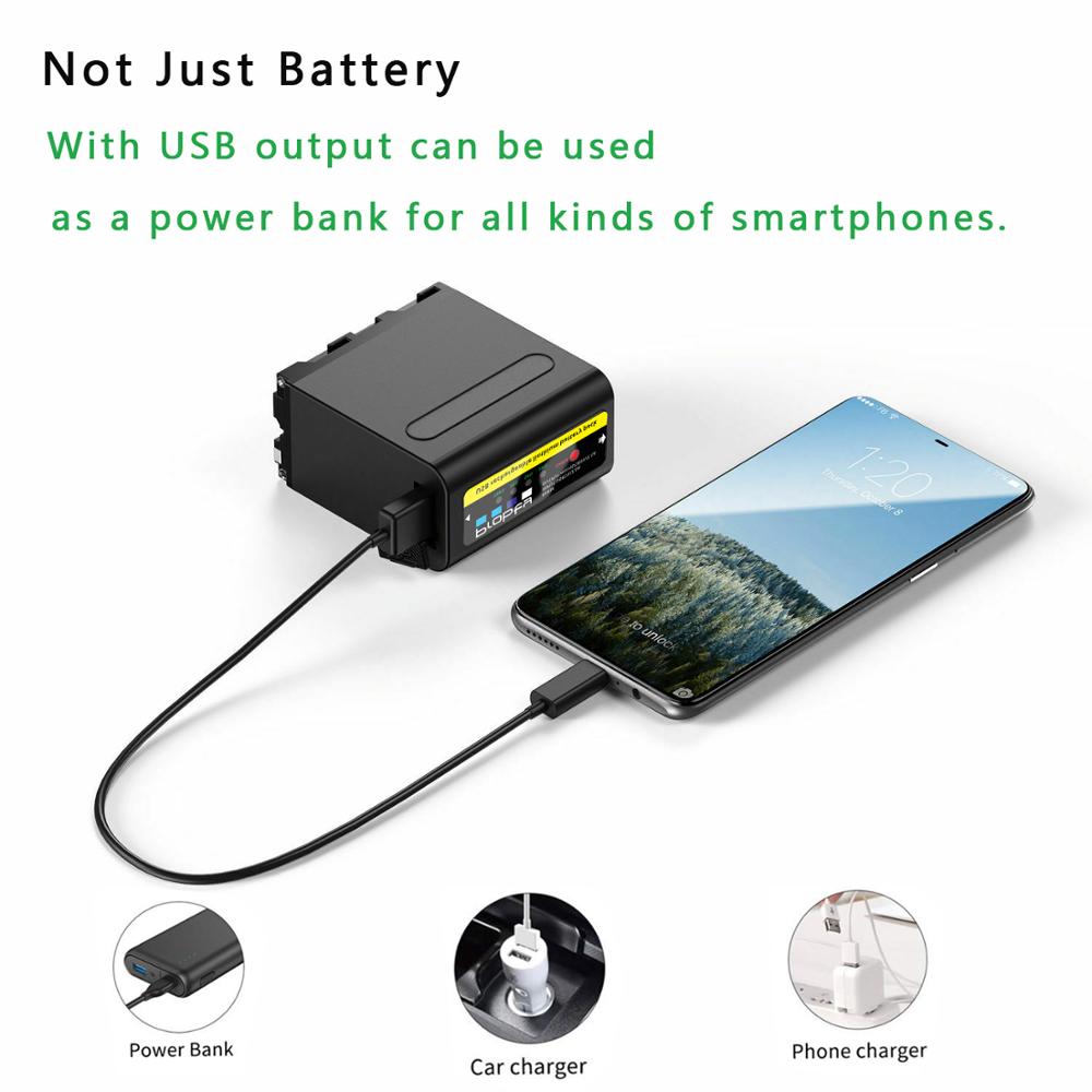 6800mAh USB Output NP-F770 NP-F750 NP F770 np f750 Battery For Sony NP-F330 NP-F530 NP-F570 NP-F730 NP-F750 NP-F770 NP-F970