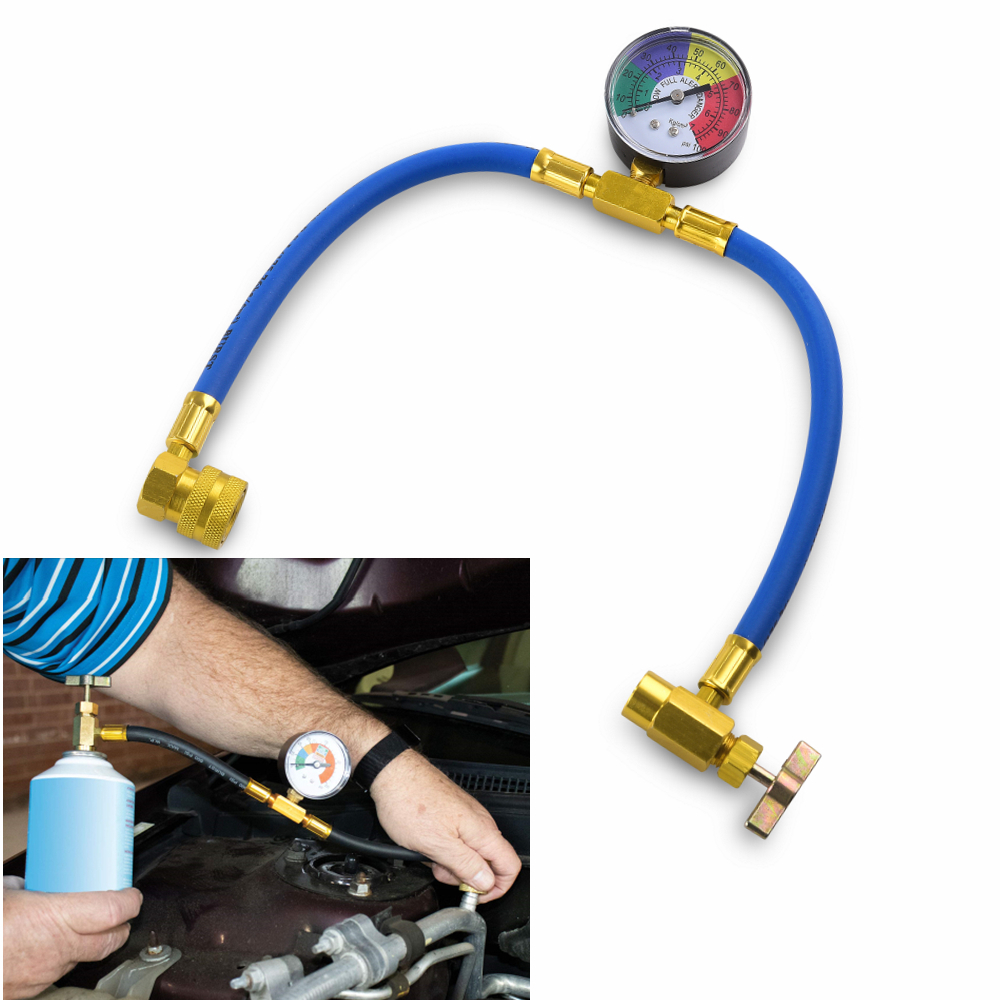 Freon r134a Automotive Air Conditioning Refill Hose Kit Low Pressure Air Conditioner Valve Core r134a Cylinder Refrigerant Tools
