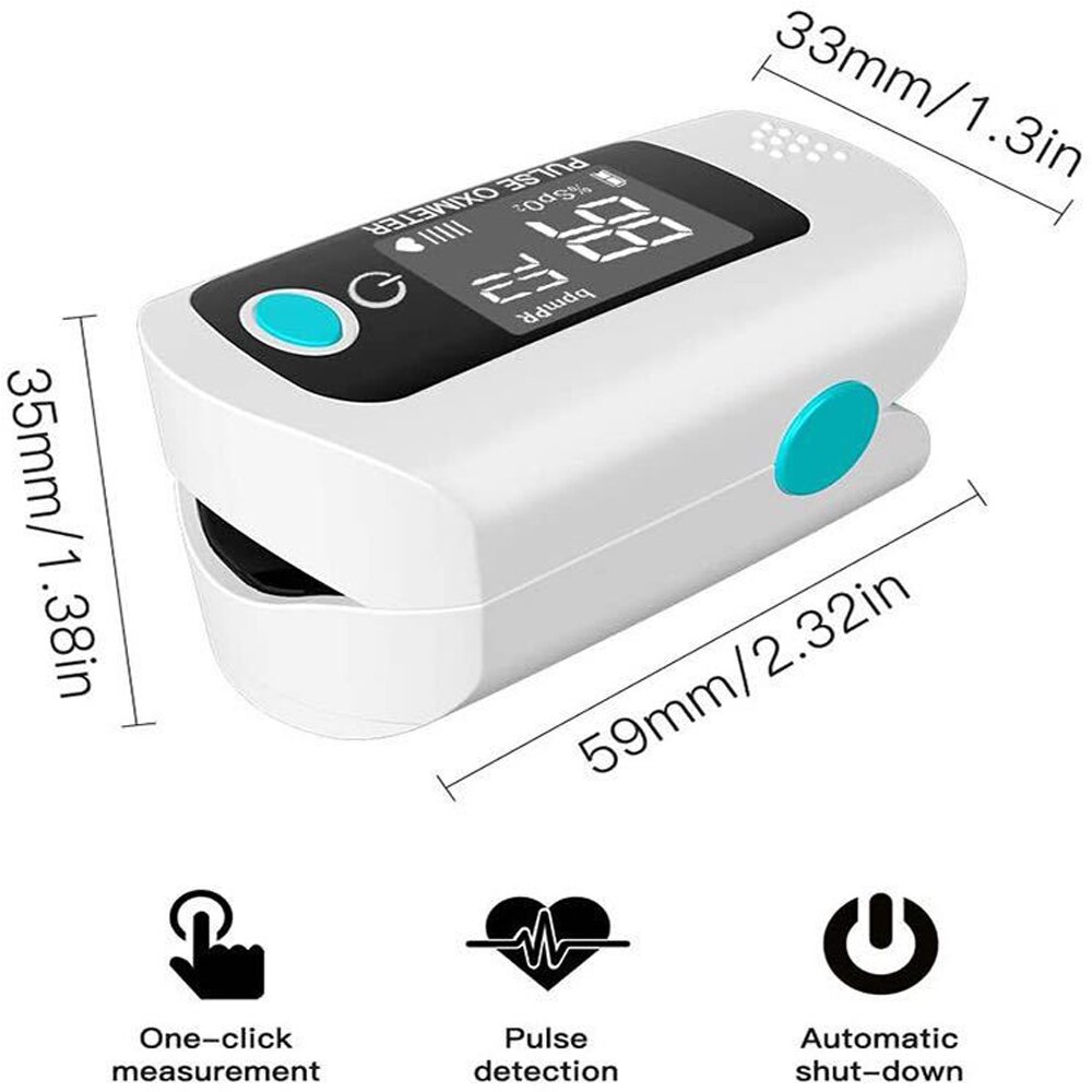 Oxímetro Digital SpO2 PR OLED para medir saturación De oxígeno en sangre, pinza para Dedo, Monitor De ritmo cardíaco