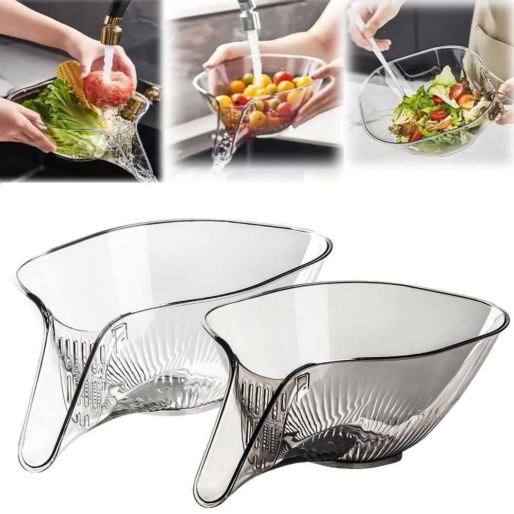 Multifunctionele wasafvoermanden Huishoudelijke groentebak Keuken Wassen Fruitschaal Reinigingskom Keukenaccessoires