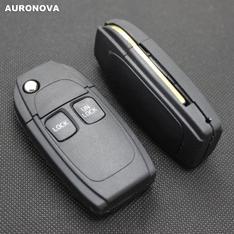 Auronova Upgrade Flip Folding Sleutel Shell Voor Volvo Xc90 S80 V40 S40 S60 2 Knoppen Gewijzigd Afstandsbediening Autosleutel case