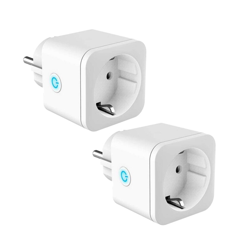 Home Wifi Smart Plug Wireless Remote Plug Adapter EU Plug Works with Alexa Google Home Smart Power Socket: 2pcs