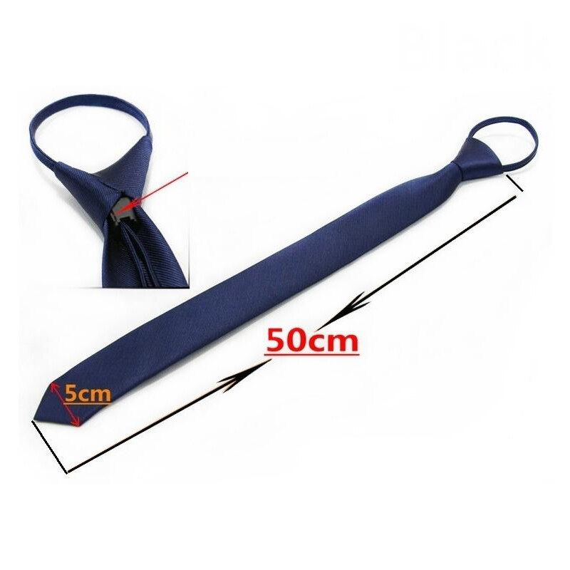 Men's Luxury Noble Necktie For Wedding Party Business Formal Suits Convenient Pre-tied Zipper Ties Narrow Necktie