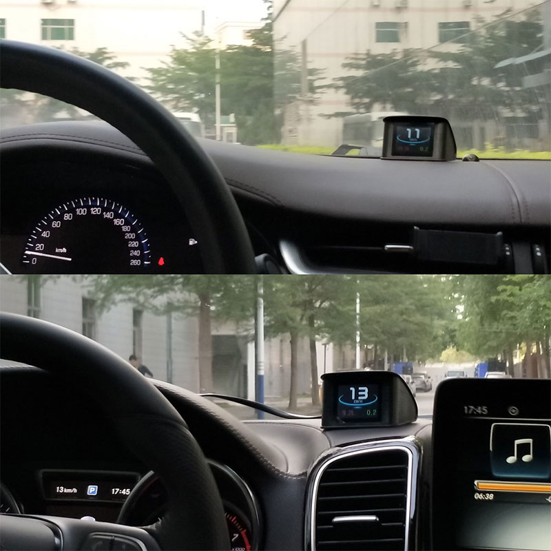 P10 bil hud head up display lcd obd 2 scanner diagnostisk værktøj inden for smart digital speedometer hastighed brændstofforbrug