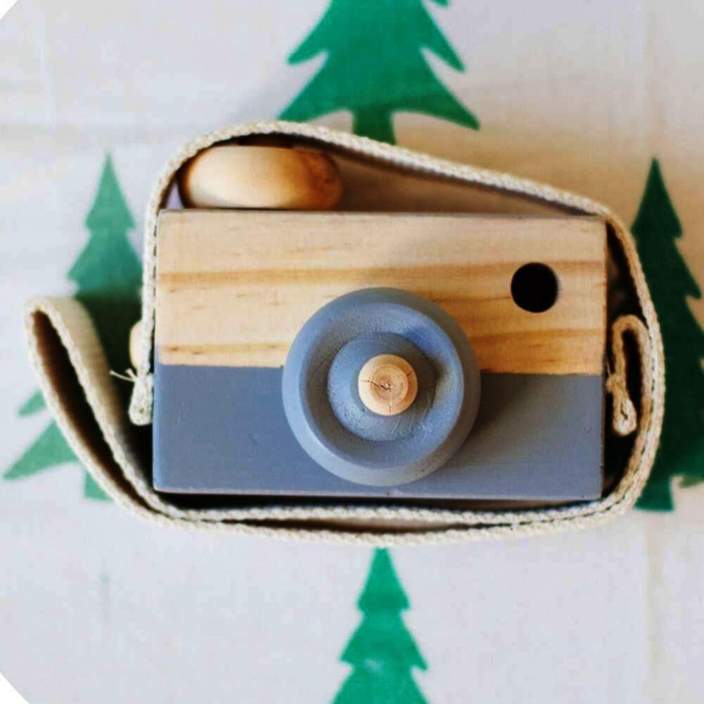 Leuke Nordic Opknoping Houten Camera Speelgoed Kinderen Speelgoed 9.5*6*3Cm Room Decor Artikelen Voor Houten speelgoed
