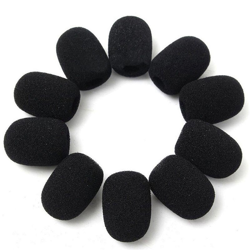 5pcs/lot 35*25*10mm Mic Cover Microphone Windscreen Windshied Headset Replacement Telephone Headset Foam Microphone Cover