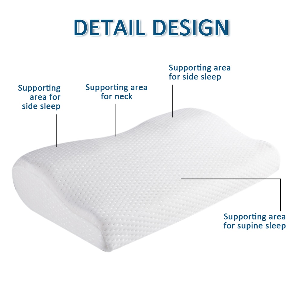 VIP Healthcare Butterfly-shaped Memory Foam Pillow Ergonomic Cervical Core Pillow for Neck & Shoulder Pain For Sleeping