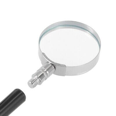 50mm 5X Handheld Magnifying Glass Lens Magnifier Silver Tone