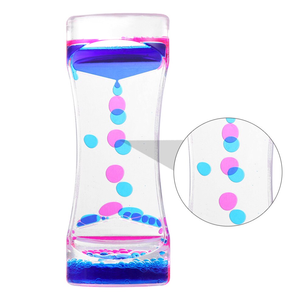 Bubble Hourglass Action Liquid Timer Desk Decor Art Craft for Home
